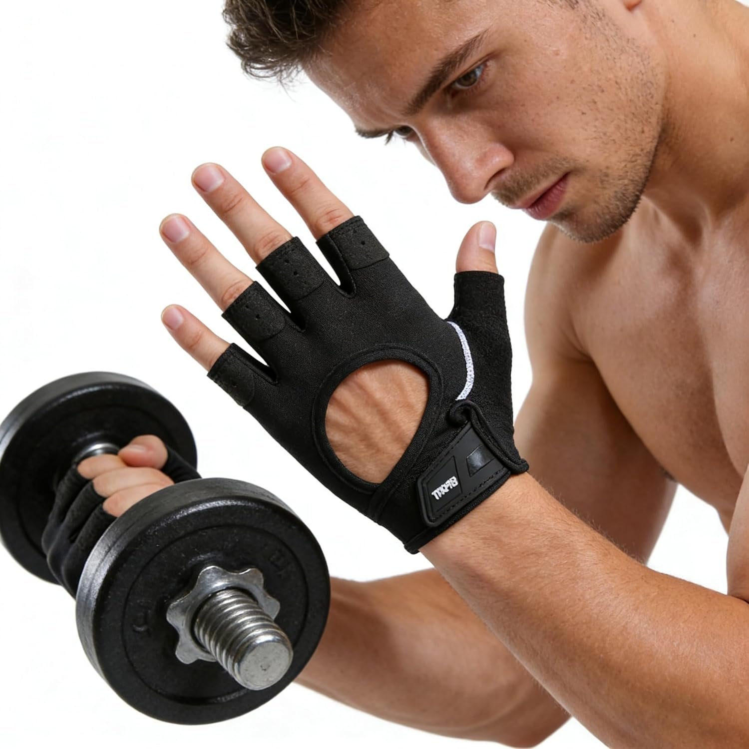 Workout Gloves Fingerless Sports Gloves for Men Women. Anti-Slip & Breathable for Cycling, Weightlifting, Training