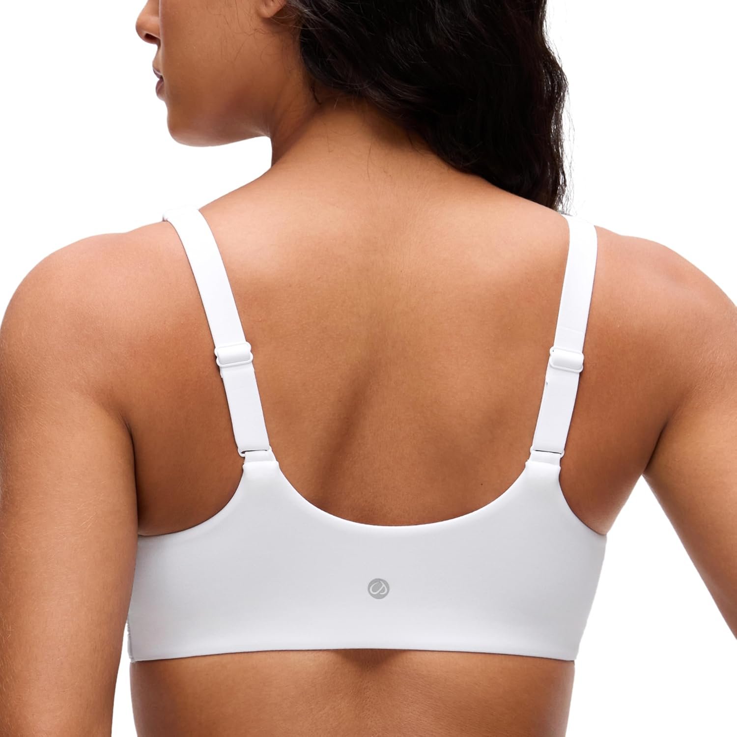 CRZ YOGA Butterluxe Soft Double Lined Scoop Neck Sports Bras for Women – Adjustable Straps Yoga Crop Top Non Padded