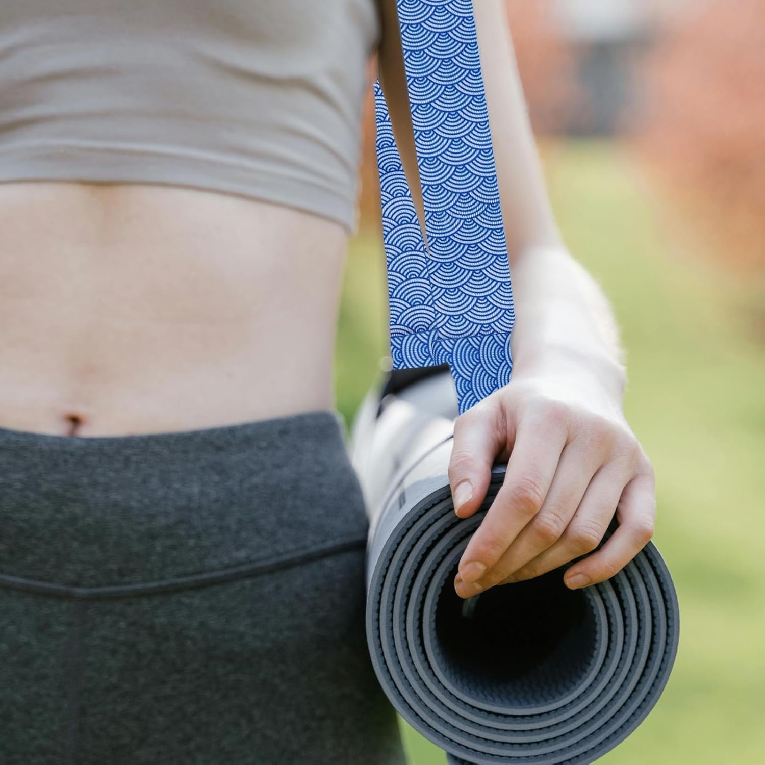 Cotton Yoga Mat Strap – Multifunctional Sling for Pilates & Fitness | Roller Skate Leash | Secure Hands-Free Carry