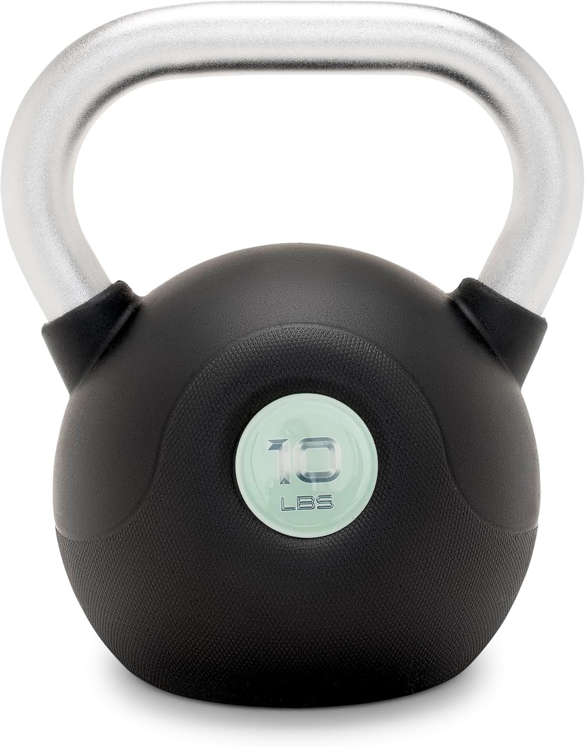 Marcy Commercial Grade PU Coated Kettlebell – 10 to 40 LB Single Weights with Textured Steel Handle, Flat Base – Strength Training for Full Body & Home Gym Workouts