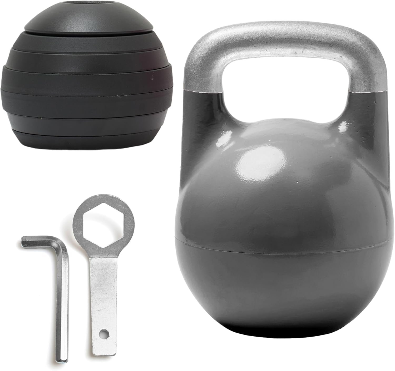 Kettlebell Kings Adjustable Kettlebell Set, 26-70 lb – Strength Training Kettlebells with 7 Plates – Secure Lock System and Durable Steel Kettle Bell for Swings, Squats, Presses and Full-Body Training