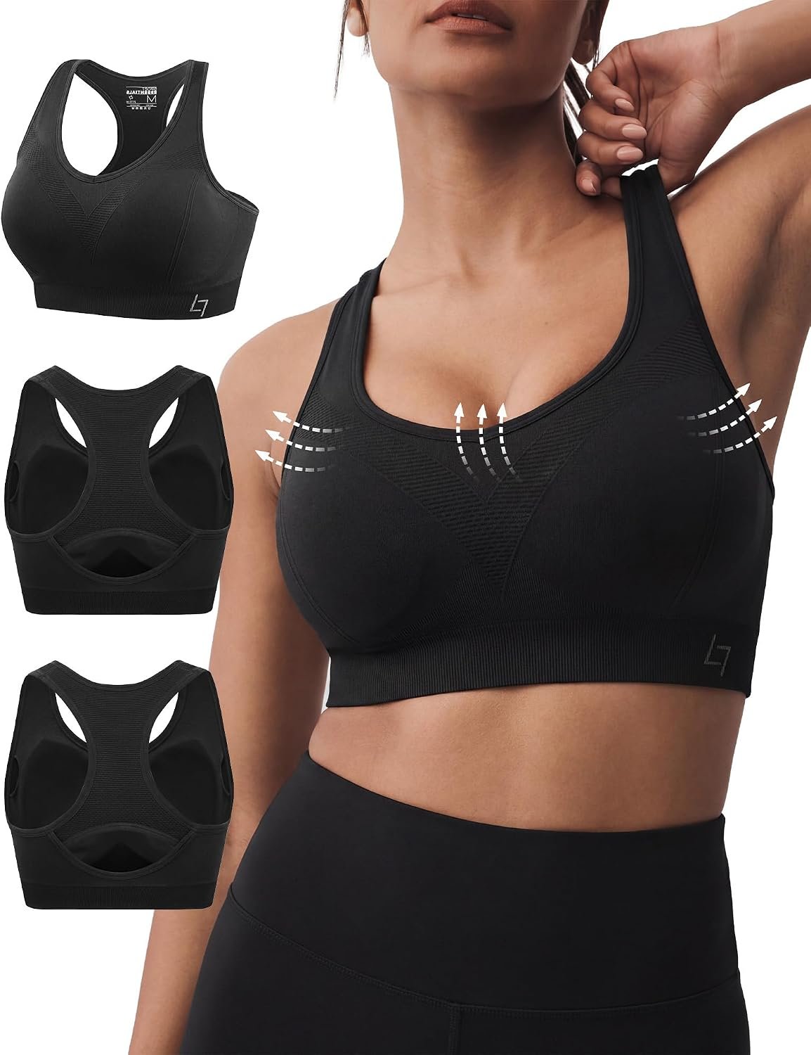 FITTIN Supportive Sports Bra for Large-Bust: 12-Hour Zero-Pressure Comfort – Full Coverage Workout for Plus Size Women