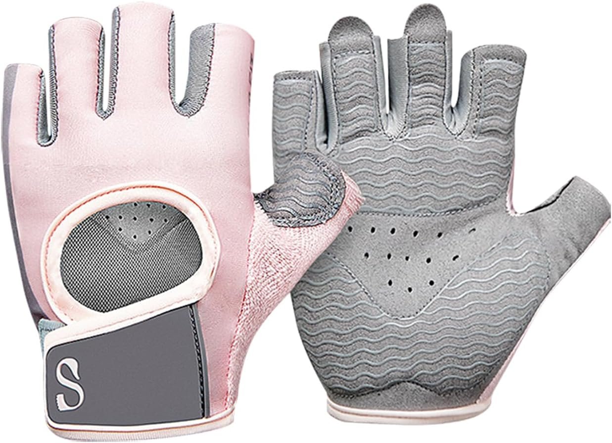 SUJAYU Gym Gloves Workout Gloves Women, Anti-Slip Breathable Gym Essentials Women for Weightlifting Cycling Training, Guantes para Gym Mujer