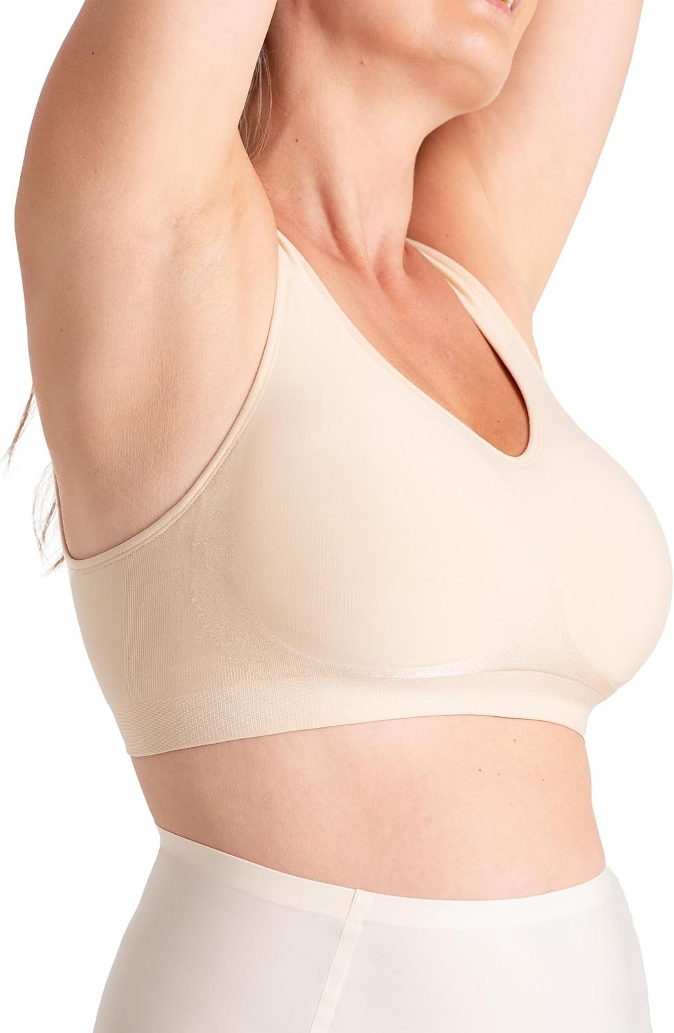 SHAPERMINT Bralettes for Women with Support – Adjustable Wireless Support Bra, Full Coverage No Underwire Seamless Bra