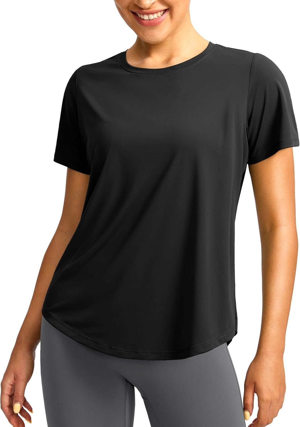 Women’s Short Sleeve Workout Shirts UPF 50+ Sun Protection T-Shirts Quick Dry Breathable Gym Running Hiking Tops for Women