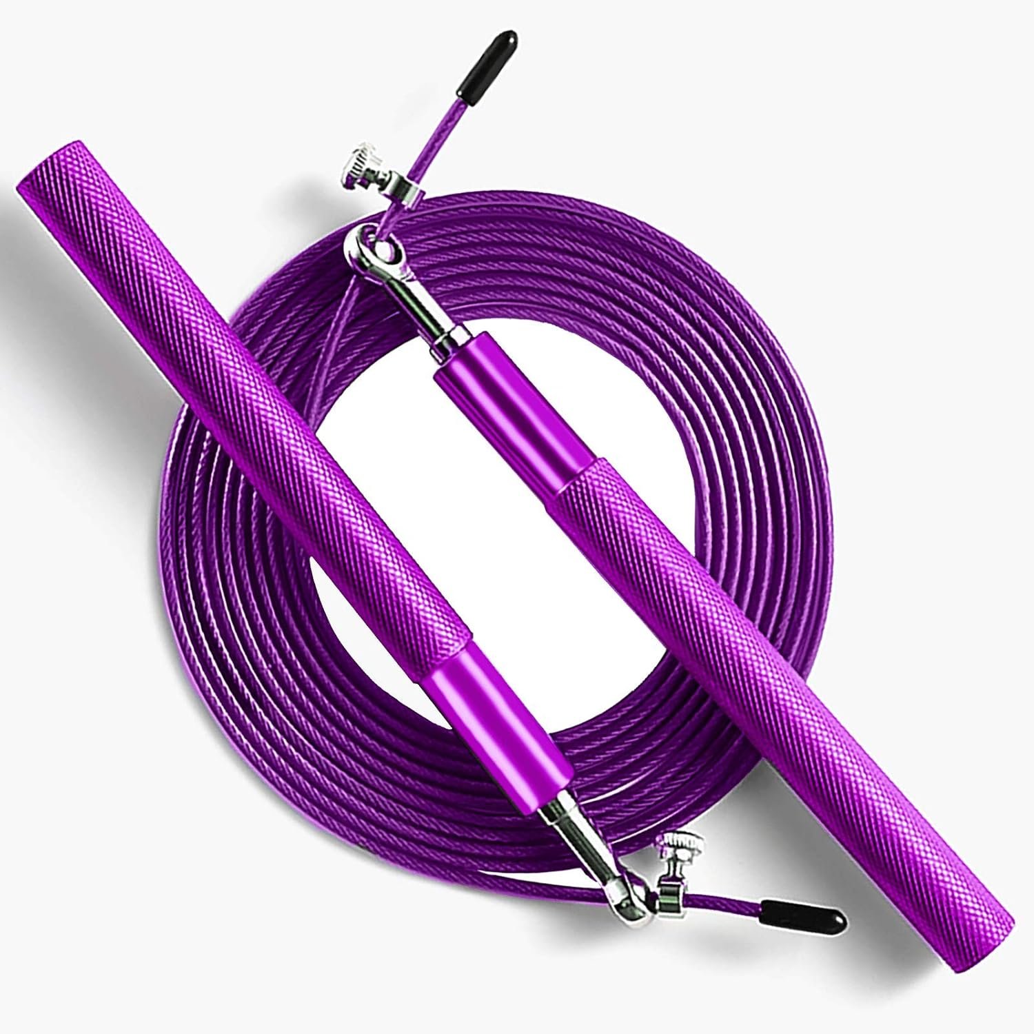 Speed Jump Rope – 360° Swivel Ball Bearing – Adjustable steel coated rope-Aluminum Anti Skipping Handle -Fitness Training Boxing Sports Exercises -Suitable for Kids and Adults