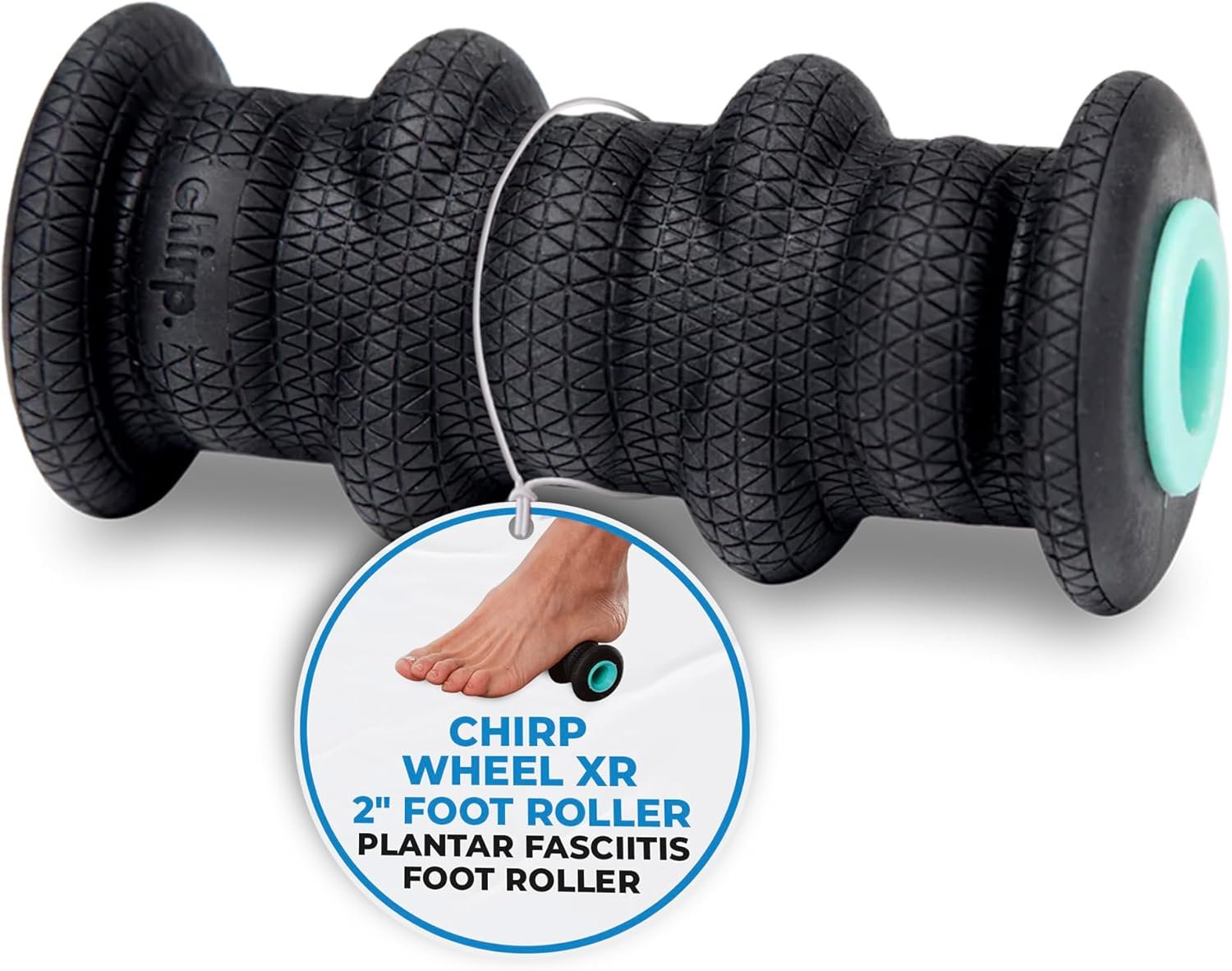 Chirp Wheel XR Foot Massage Roller – Targeted Massage for Plantar Fasciitis and Foot Fatigue, Arch Pain Relief, and Muscle Recovery | High Density Foam Exercise Equipment, 500lbs Capacity, 2″ Mint