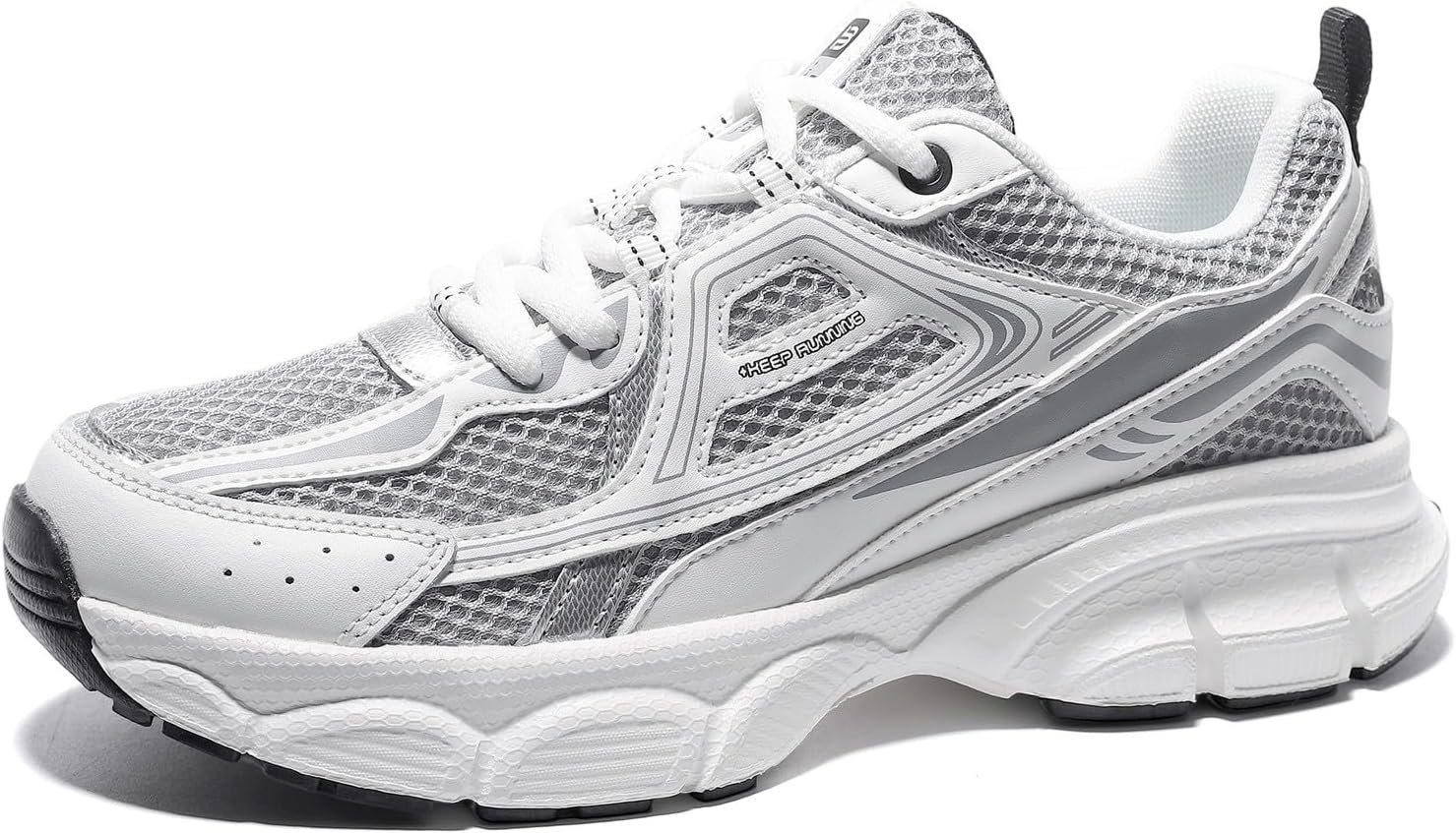 BAASPLOA Women’s Chunky Fashion Sneakers Casual Sports Shoes Mesh Breathable Athletic Gym Workout Tennis Shoe Platform Thick Walking Shoes