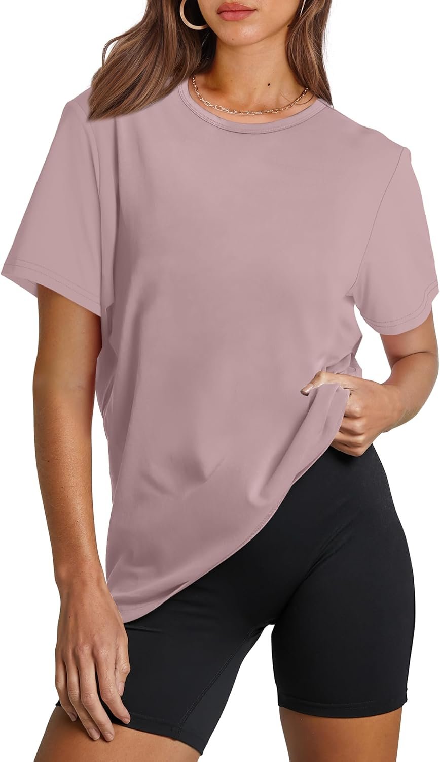 OFEEFAN Workout Tops for Women UPF 50+ Breathable Quick Dry Loose Fit T Shirt Outdoor Yoga Running Hiking Gym Tee Top