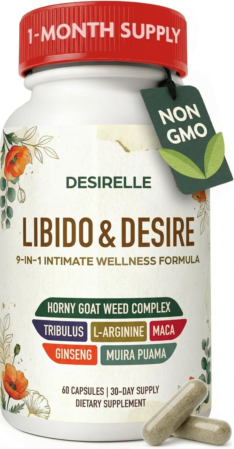 Libido Support for Women Fast Acting – Hormone Balance for Women with Hornygoatweed, Tribulus Terrestris and Maca Root, Enhancing Supplements for Couples 60ct, 30-Day Supply USA Tested