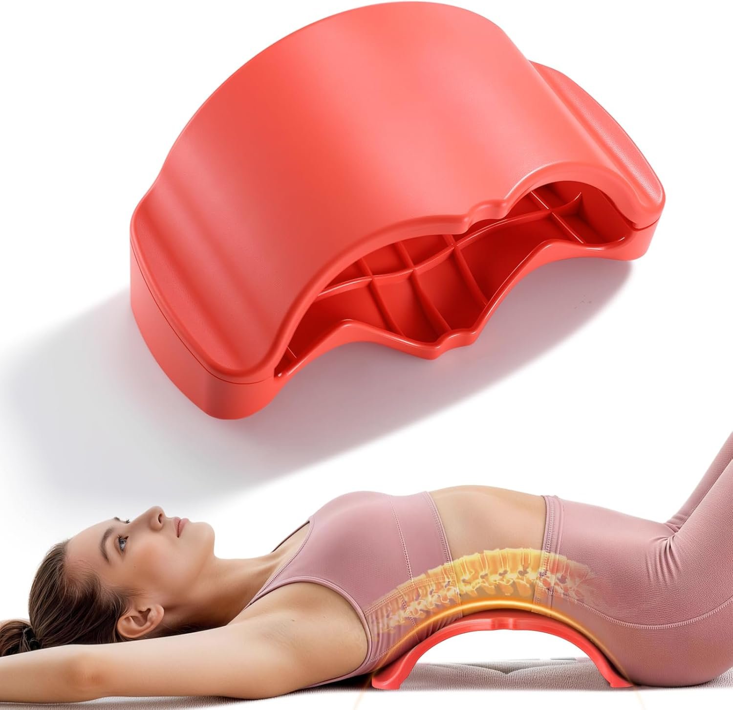 Relieve Back Pain with Back Stretcher & Back Cracker, Plus a Pelvic Floor Trainer & Pelvic Floor Exercise Devices in One–Spine Decompression, Scoliosis Posture Corrector, Lower Back Stretcher for Home