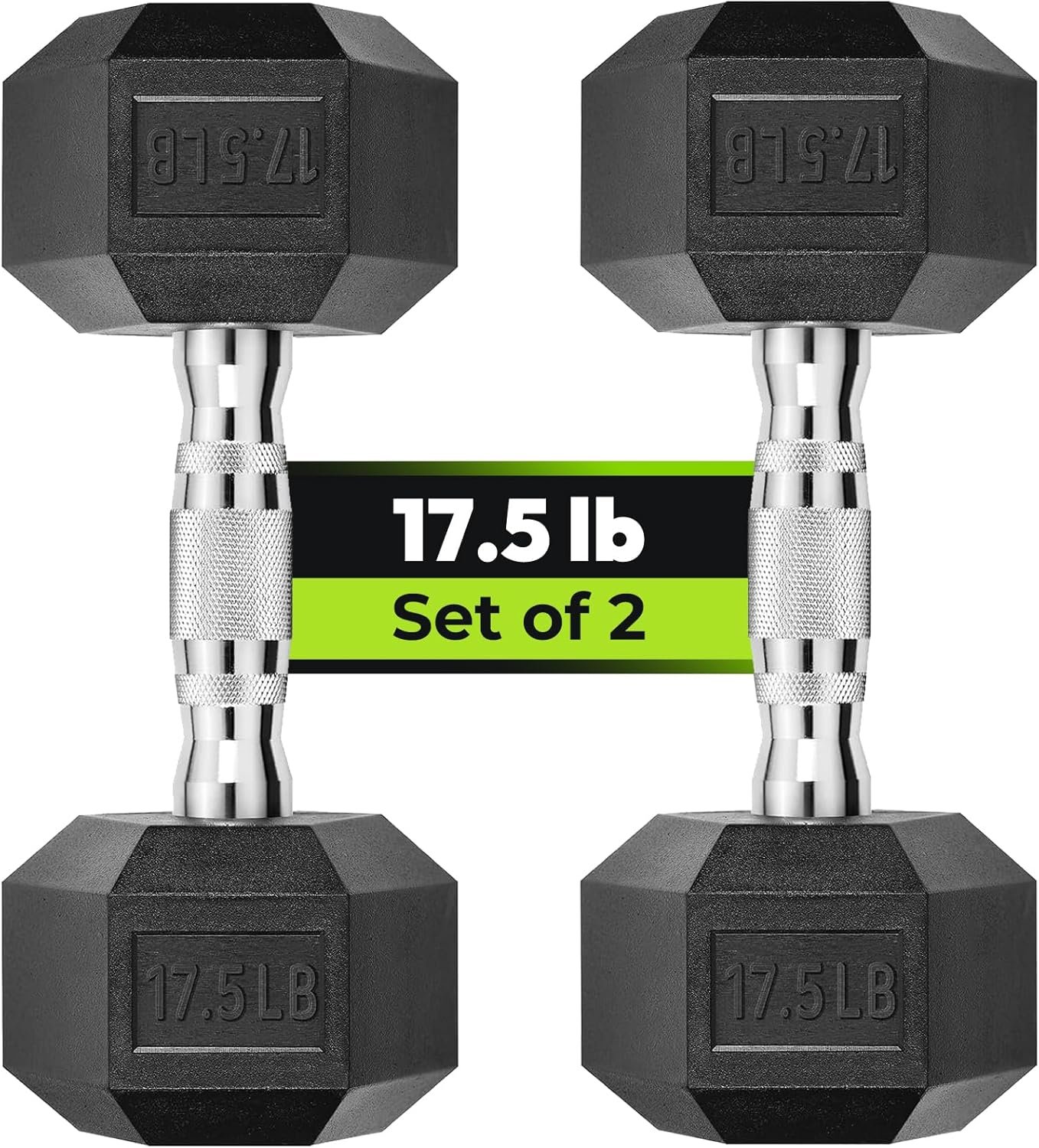 HANDBODE Hex Dumbbell Set, 2.5-65 lb Rubber Encased Exercise & Fitness Dumbbells, Weights Dumbbells Set of 2, Hand Weight for Strength Training