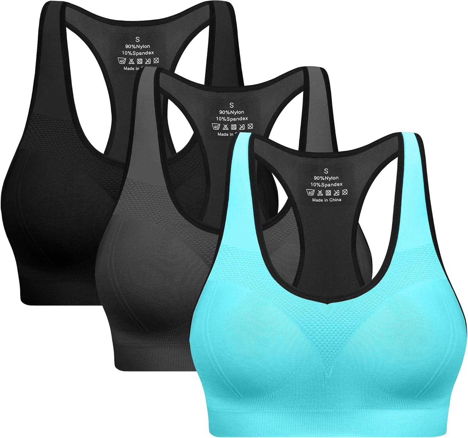 Racerback Sports Bras for Women with Pads – High Impact Athletic Tank Tops for Yoga and Workout Brassieres Bra