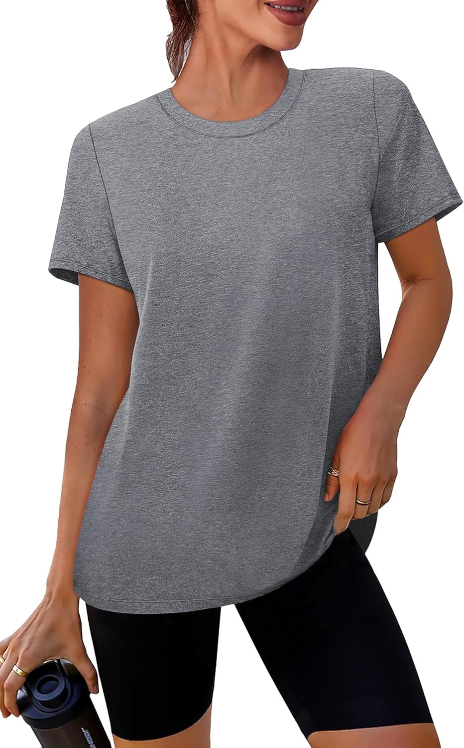NIASHOT Workout Tops for Women Short Sleeve Summer Tops 2026 Athletic Shirts Pilates Exercise Clothes Sports Yoga Fitness