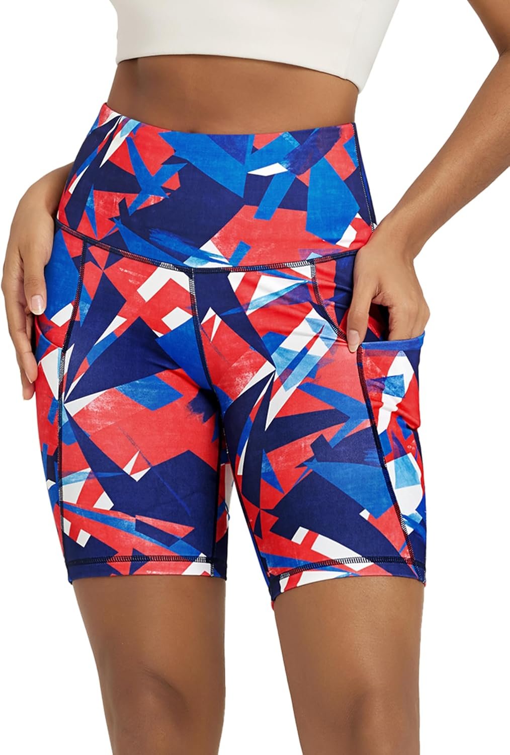 ODODOS Women’s Tummy Control Biker Shorts 2.0 with Pockets High Waist Athletic Workout Yoga Shorts-3.5”/ 5″/ 8″ / 10″ Inseam