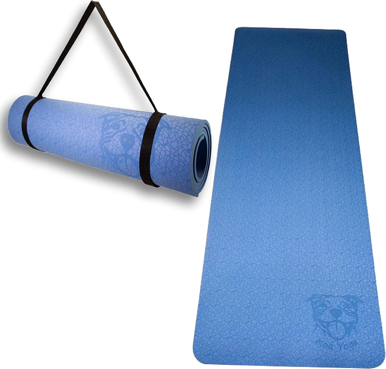 Koa Yoga Mat Essential TPE, Latex-free, Eco-friendly, Non-toxic, Non-slip, thick mat 6′ x 2′ x 8mm and a Donation to Charity