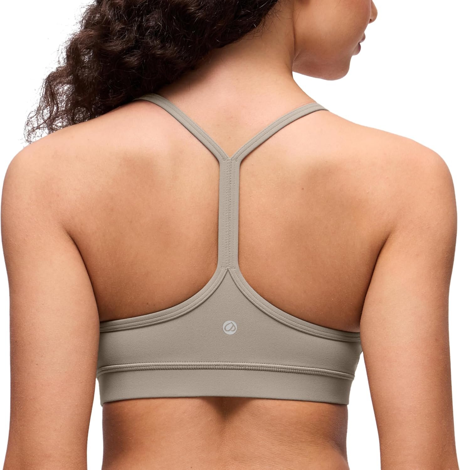 CRZ YOGA Butterluxe Y Back Sports Bras for Women – Padded Racerback Low Impact Spaghetti Thin Strap Workout Yoga Top