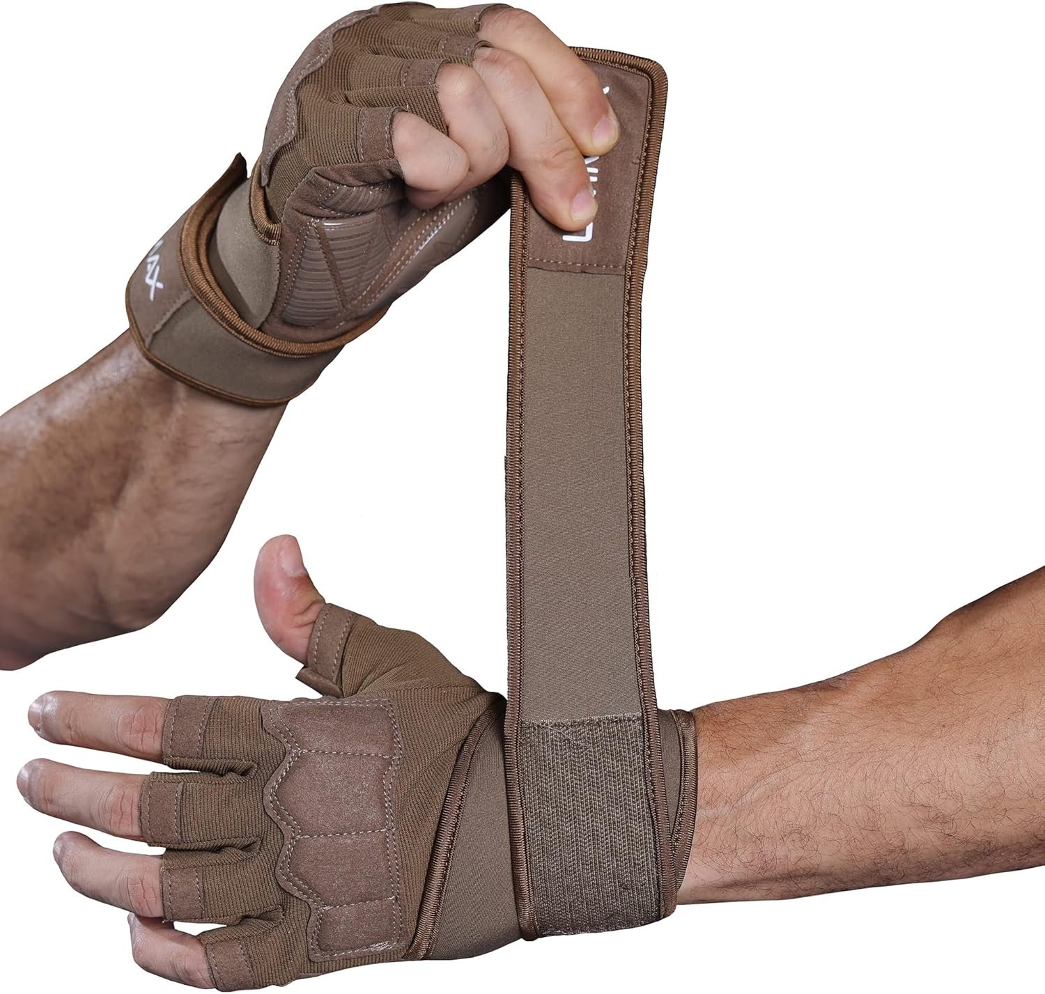 Workout Gloves for Men – Gym Weight Lifting Padded Gloves with Wrist Wrap Support, Full Palm Protection & Silicone Grip Gym Gloves, Exercise, Cross Training, Fitness, Pull-up
