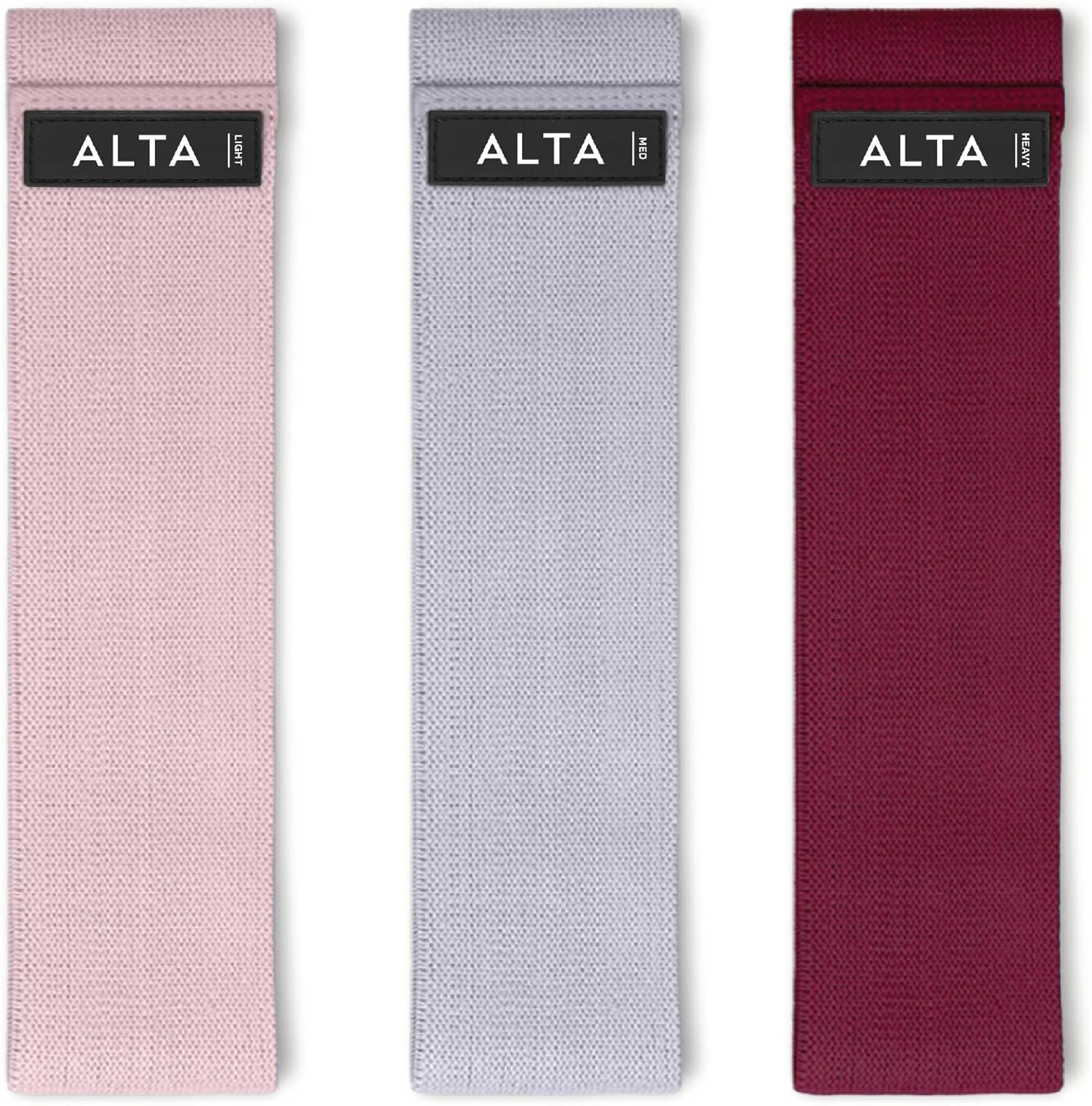 ALTA Booty Bands for Women – Premium Non-Slip Fabric Resistance Bands for Working Out – Cloth Resistance Bands for Legs, Fabric Exercise Bands, Leg Bands for Working Out Women, Looped Hip Bands Set