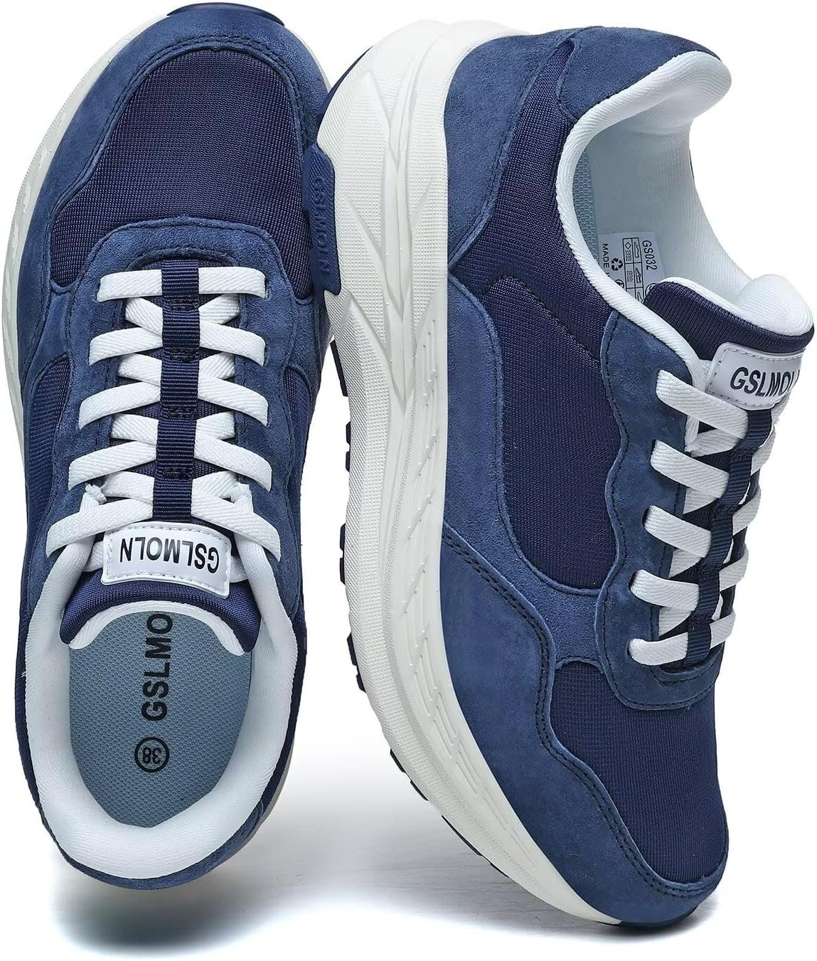 GSLMOLN Women’s Casual Walking Shoes Breathable Non Slip Tennis Cushion Fashion Gym Sneakers