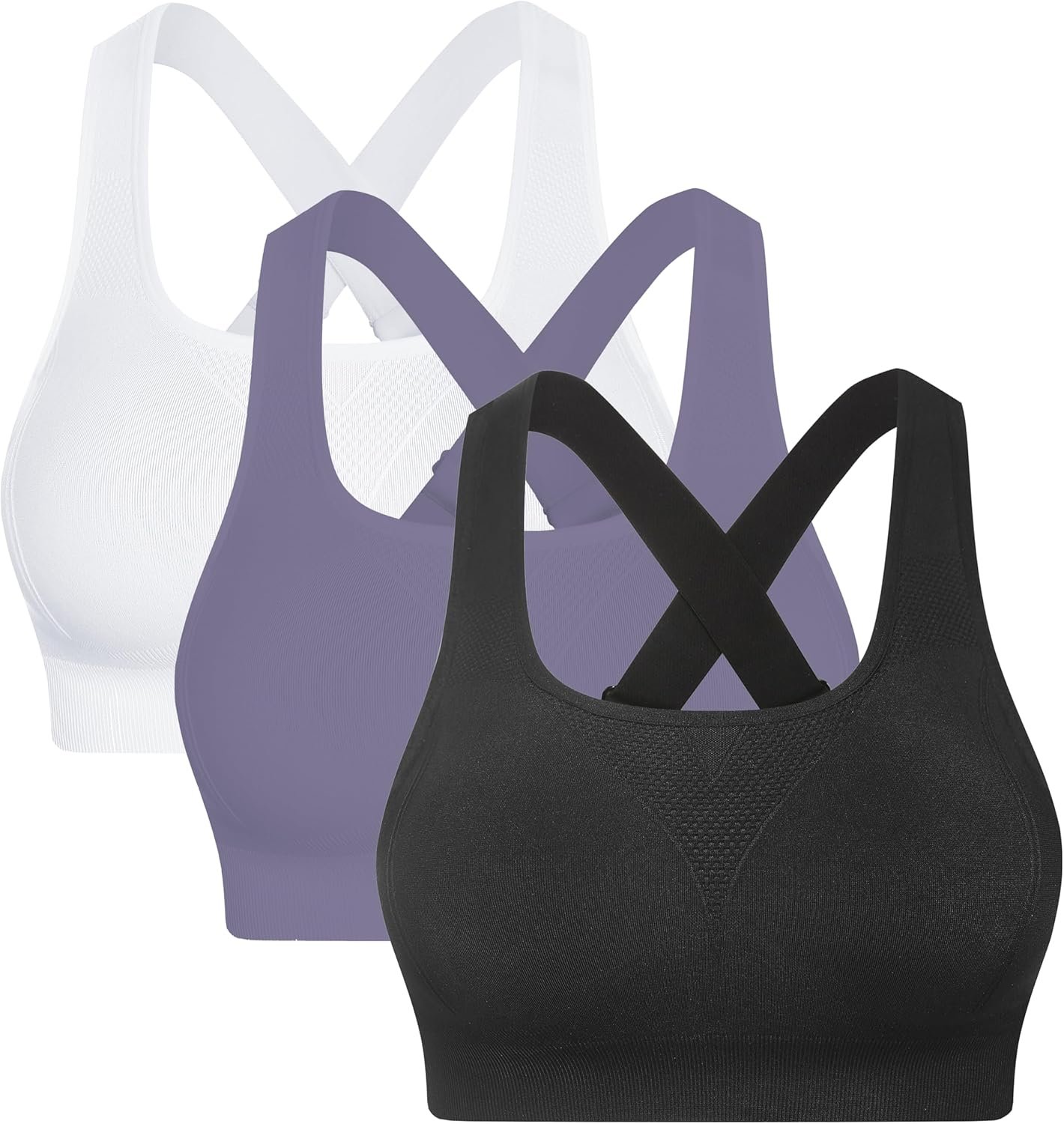 GXXGE Sports Bras for Women High Support Adjustable Straps Padded Cross Back Sport Bra for Workout Yoga Running Gym