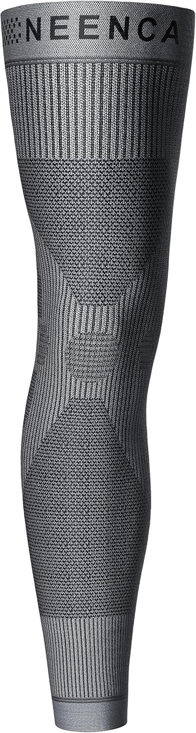 NEENCA Compression Leg Sleeve – Long Knee Sleeve, Ultra-thin Leg Sleeve with Graphene Ions Infused Fabric for Knee Pain Relief, Swelling, Arthritis, Poor Circulation, Runner, Sports – FSA/HSA Approved